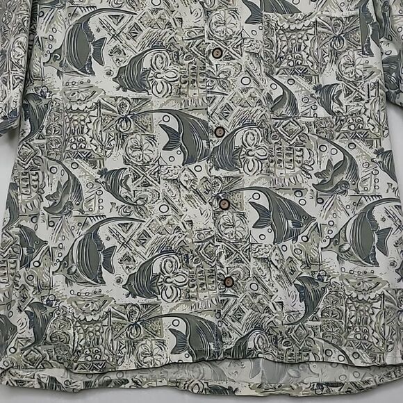 Vintage Billabong Hawaiian Button Down Shirt Size Large - Picture 3 of 8